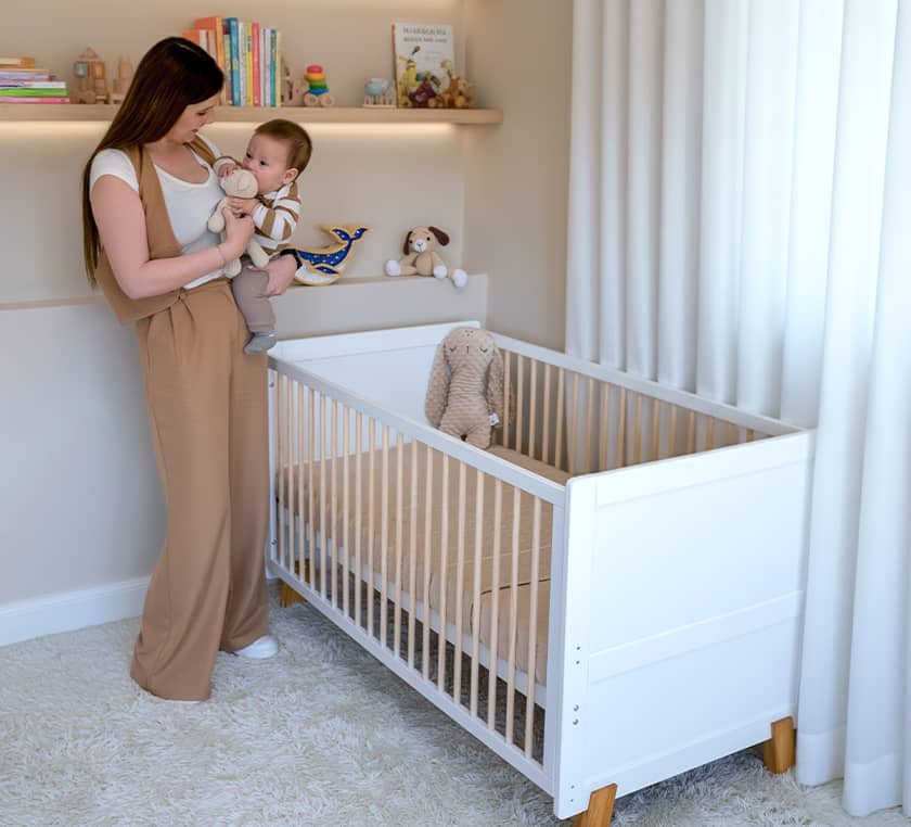 Cuna Evolutiva de Madera Vigo 140x70 Blanco